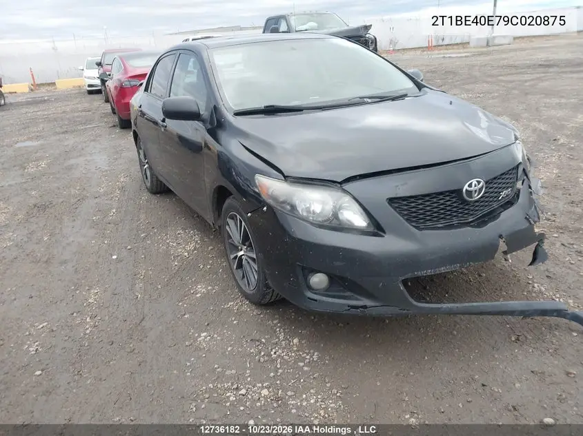 TOYOTA COROLLA 2009, VIN 2T1BE40E79C020875
