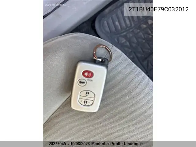 2009 TOYOTA COROLLA VIN 2T1BU40E79C032012 — фото 11