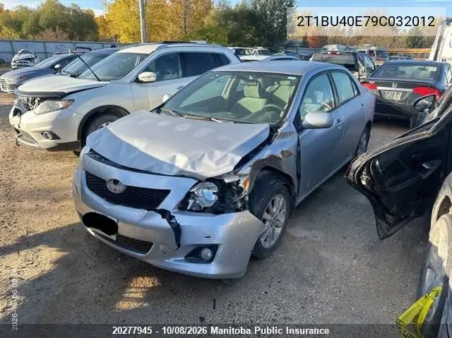 2009 TOYOTA COROLLA VIN 2T1BU40E79C032012 — фото 2
