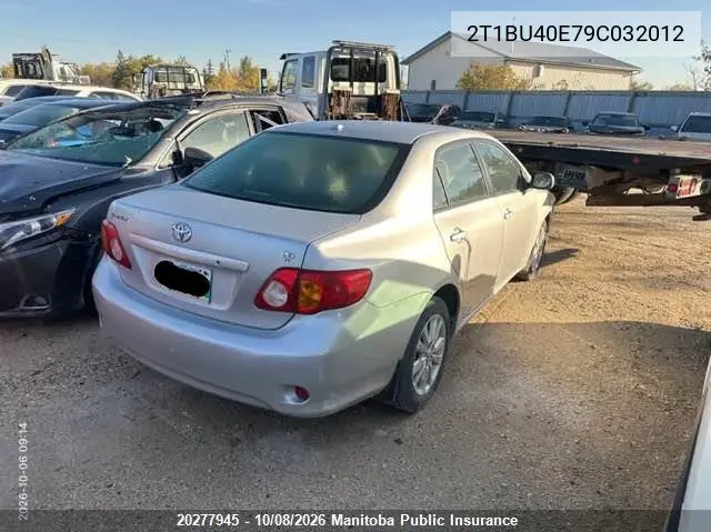 2009 TOYOTA COROLLA VIN 2T1BU40E79C032012 — фото 4