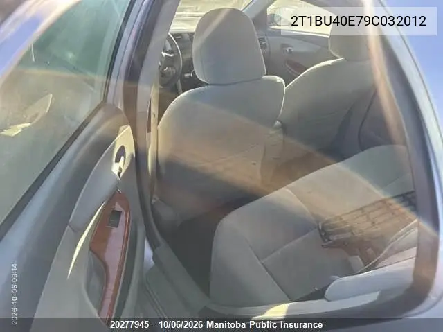 2009 TOYOTA COROLLA VIN 2T1BU40E79C032012 — фото 8