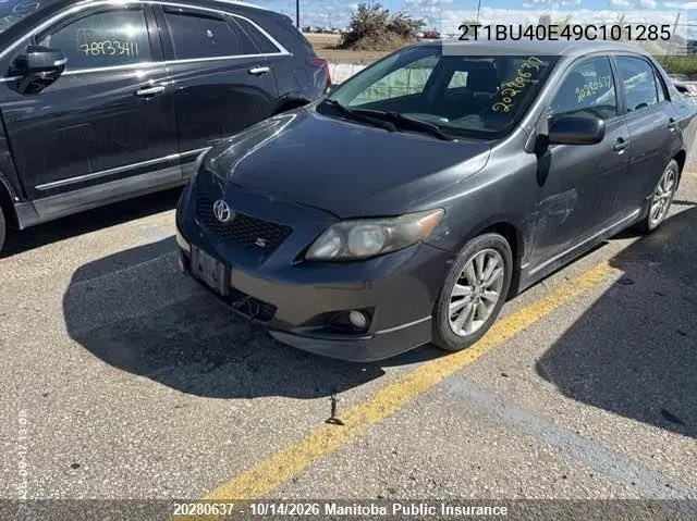 2009 TOYOTA COROLLA VIN 2T1BU40E49C101285 — фото 2