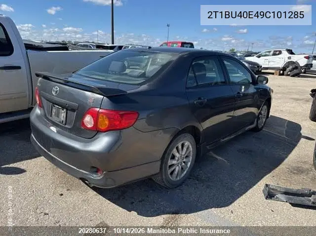 2009 TOYOTA COROLLA VIN 2T1BU40E49C101285 — фото 4