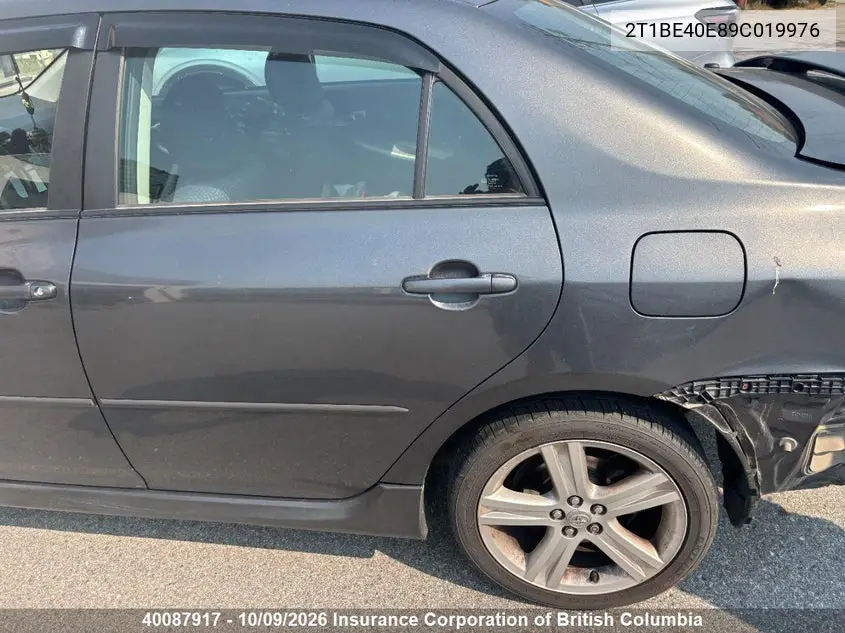 2009 TOYOTA COROLLA VIN 2T1BE40E89C019976 — фото 14