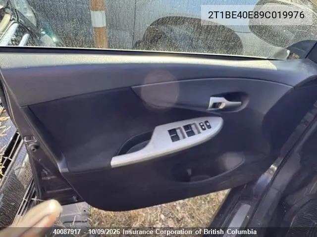 2009 TOYOTA COROLLA VIN 2T1BE40E89C019976 — фото 8