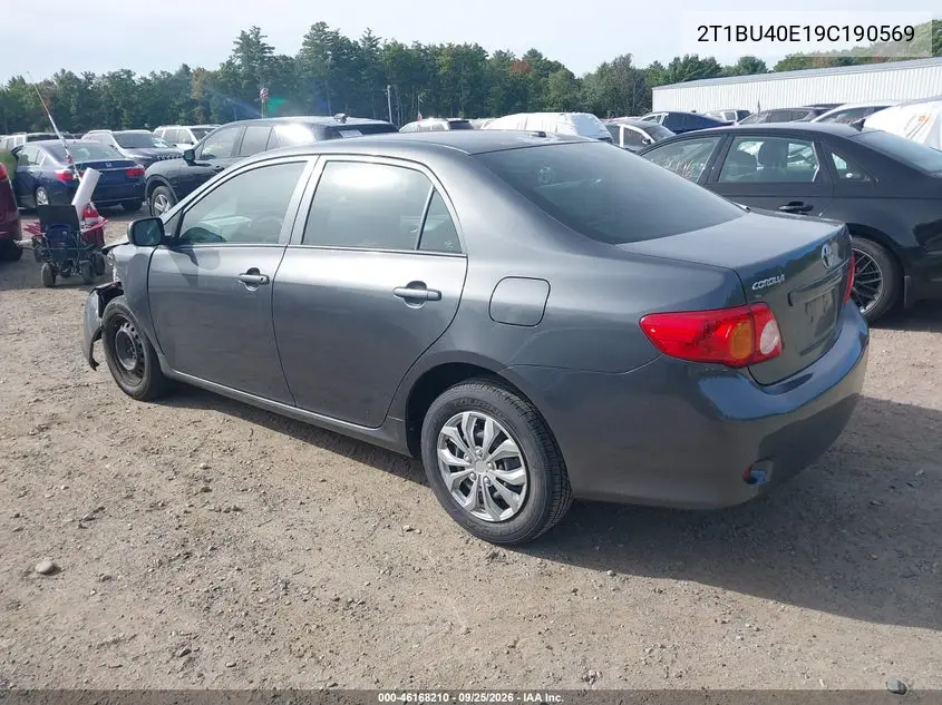 2009 TOYOTA COROLLA VIN 2T1BU40E19C190569 — фото 3