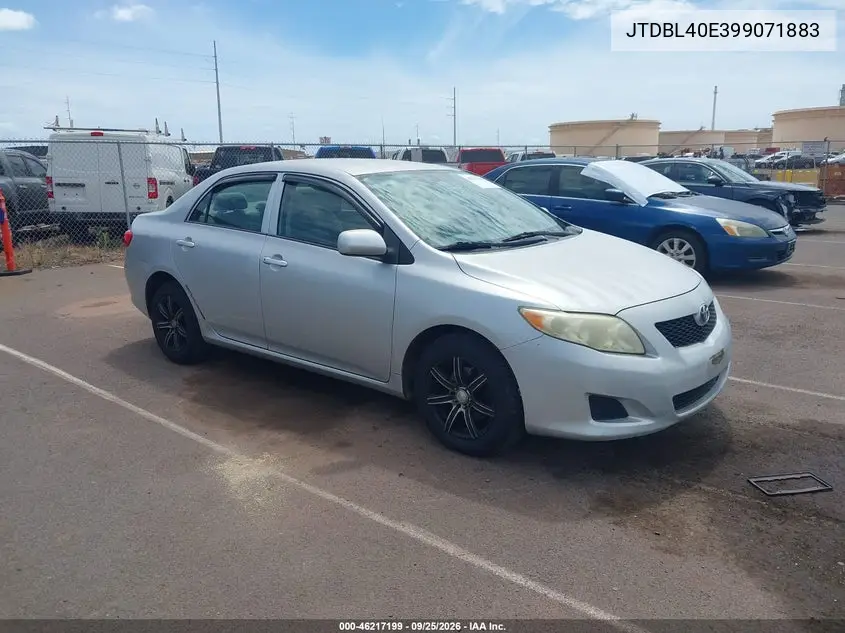 TOYOTA COROLLA 2009, VIN JTDBL40E399071883