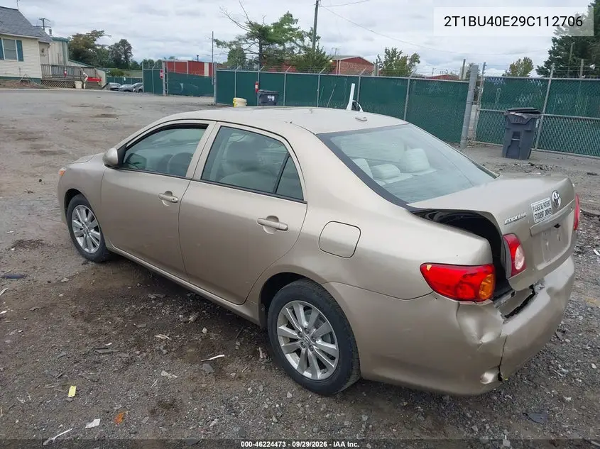 2009 TOYOTA COROLLA VIN 2T1BU40E29C112706 — фото 3