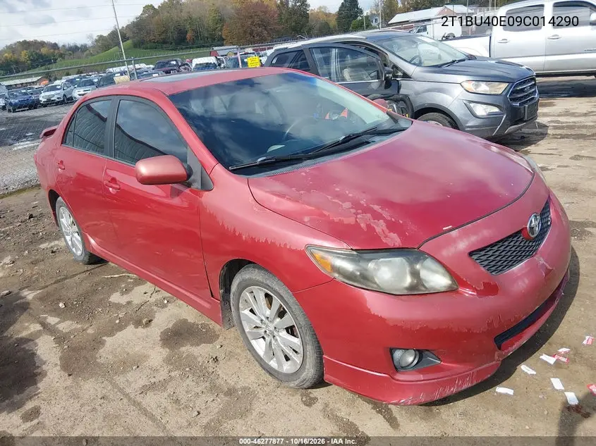 TOYOTA COROLLA 2009, VIN 2T1BU40E09C014290