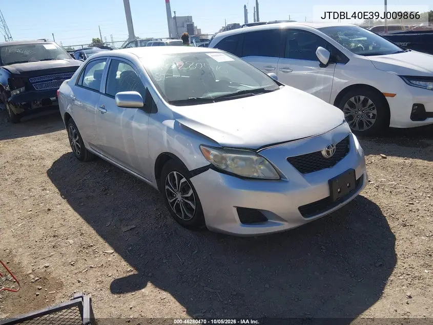 TOYOTA COROLLA 2009, VIN JTDBL40E39J009866