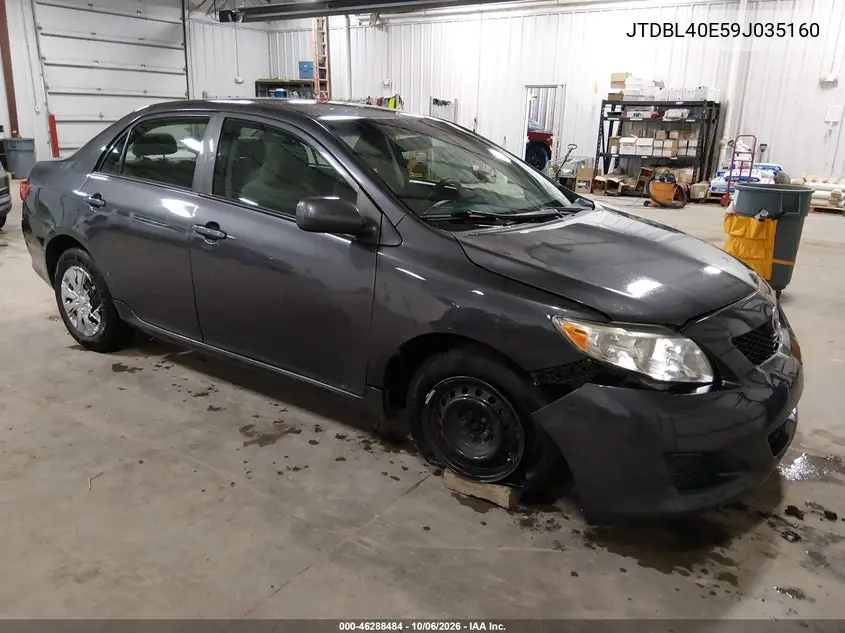 TOYOTA COROLLA 2009, VIN JTDBL40E59J035160
