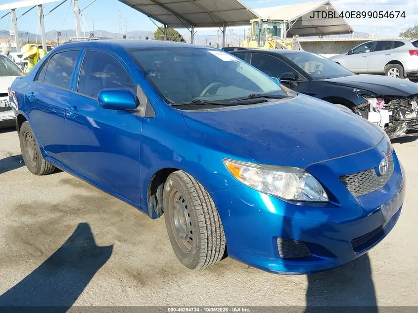TOYOTA COROLLA 2009, VIN JTDBL40E899054674
