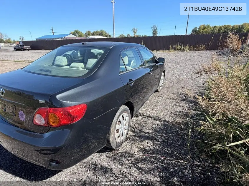 2009 TOYOTA COROLLA VIN 2T1BU40E49C137428 — фото 4