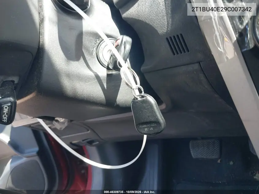 2009 TOYOTA COROLLA VIN 2T1BU40E29C007342 — фото 11