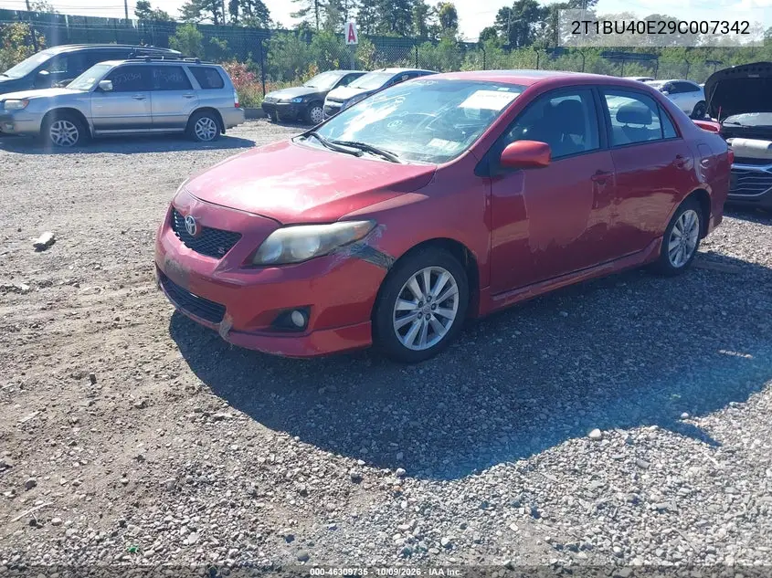 2009 TOYOTA COROLLA VIN 2T1BU40E29C007342 — фото 2