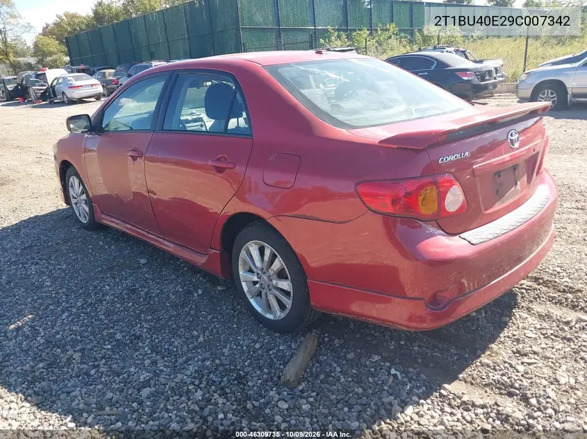 2009 TOYOTA COROLLA VIN 2T1BU40E29C007342 — фото 3
