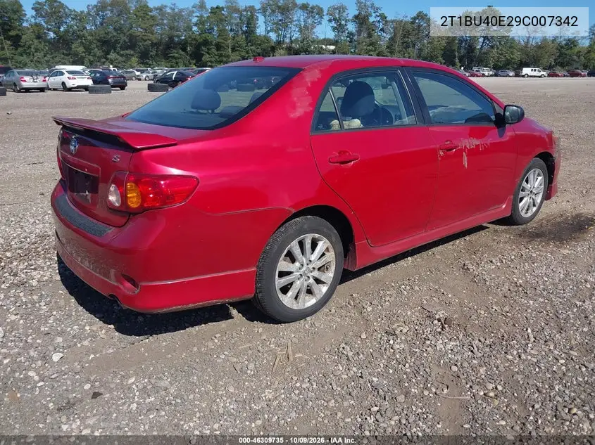 2009 TOYOTA COROLLA VIN 2T1BU40E29C007342 — фото 4