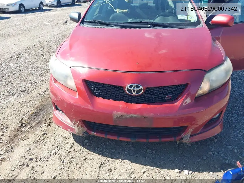 2009 TOYOTA COROLLA VIN 2T1BU40E29C007342 — фото 6