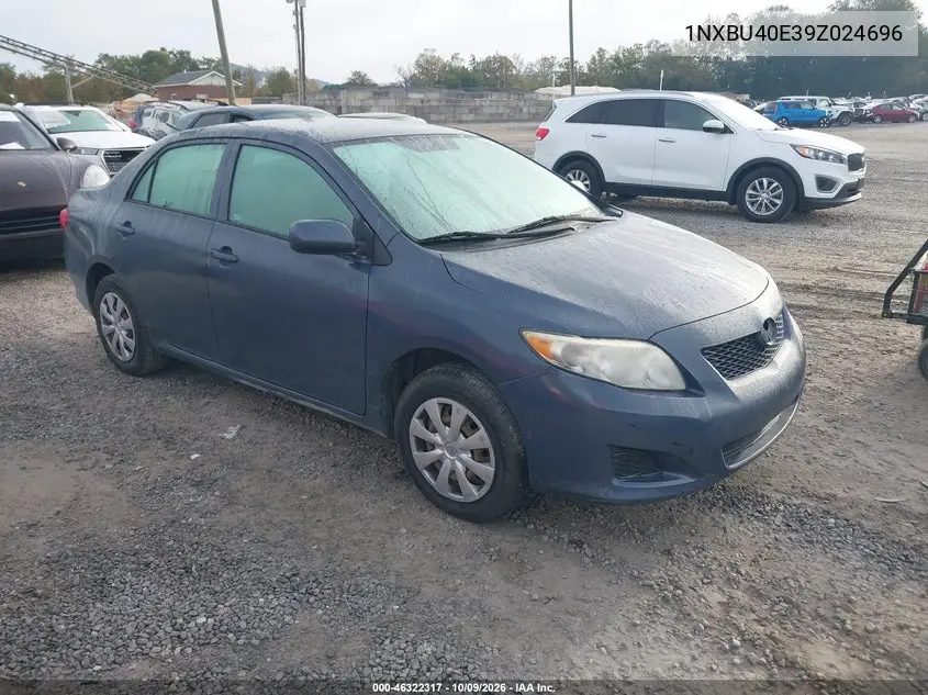 TOYOTA COROLLA 2009, VIN 1NXBU40E39Z024696