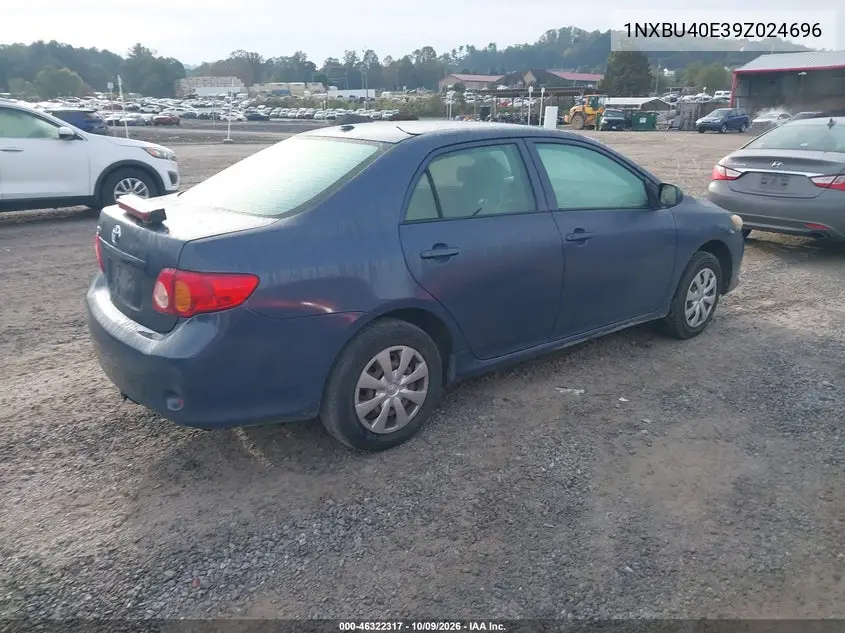 2009 TOYOTA COROLLA VIN 1NXBU40E39Z024696 — фото 4