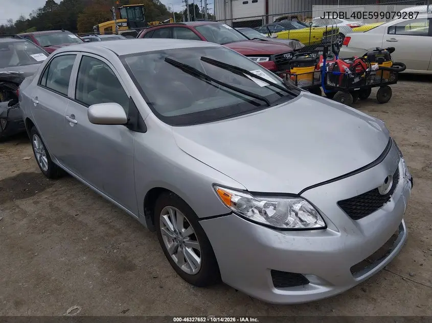 TOYOTA COROLLA 2009, VIN JTDBL40E599079287