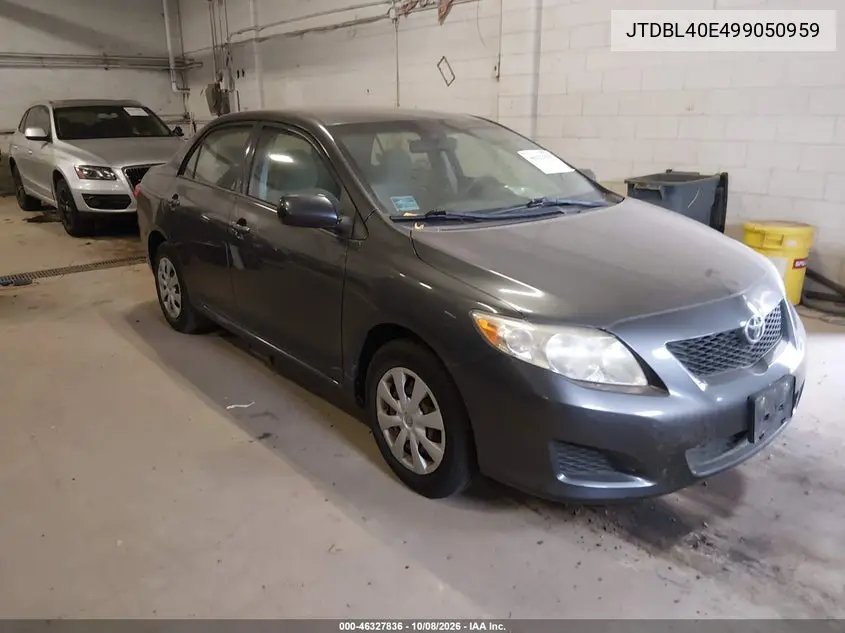 TOYOTA COROLLA 2009, VIN JTDBL40E499050959
