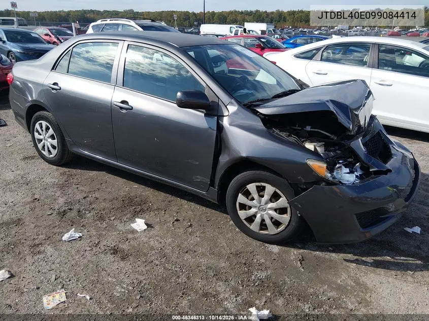 TOYOTA COROLLA 2009, VIN JTDBL40E099084414