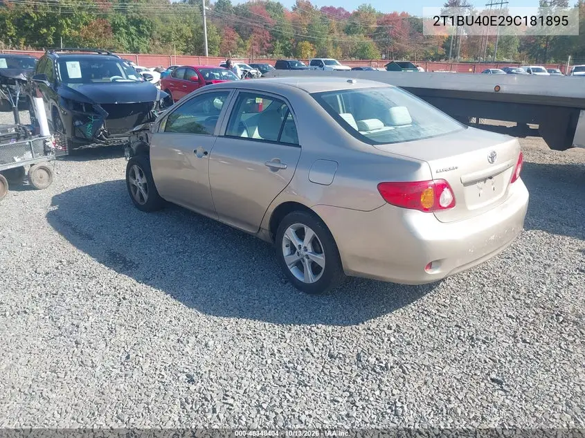 2009 TOYOTA COROLLA VIN 2T1BU40E29C181895 — фото 3
