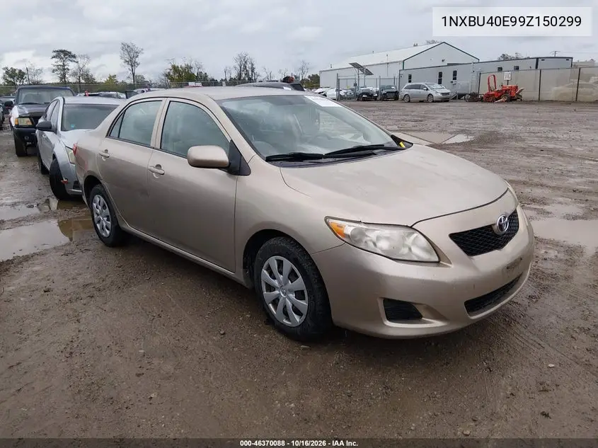 TOYOTA COROLLA 2009, VIN 1NXBU40E99Z150299