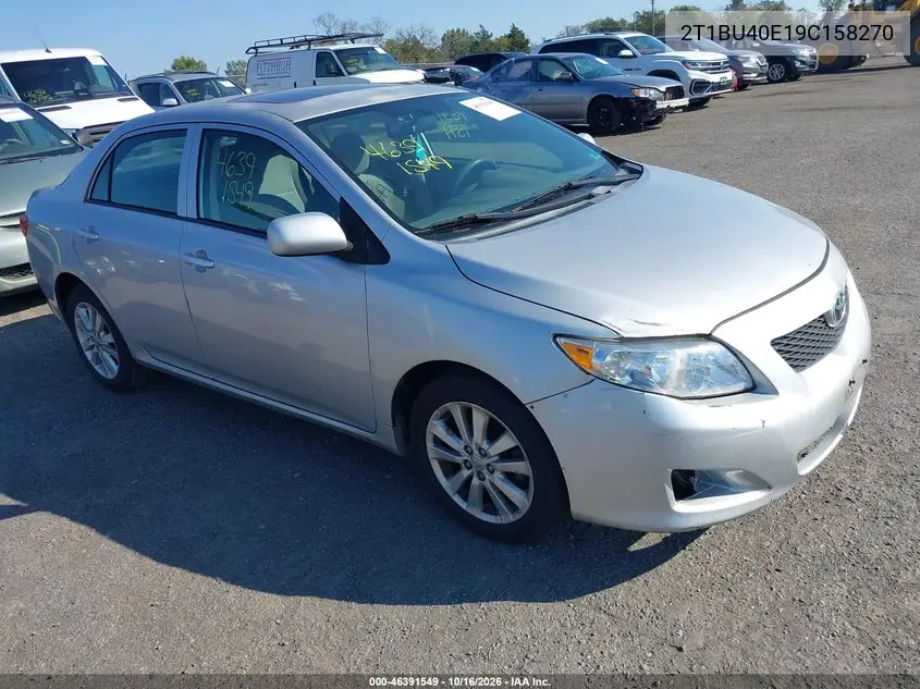 TOYOTA COROLLA 2009, VIN 2T1BU40E19C158270