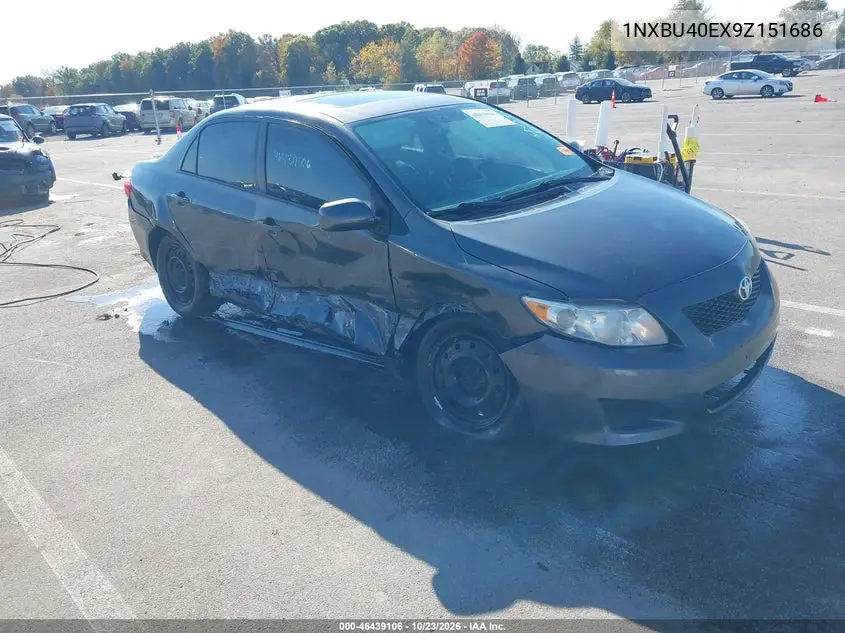 TOYOTA COROLLA 2009, VIN 1NXBU40EX9Z151686
