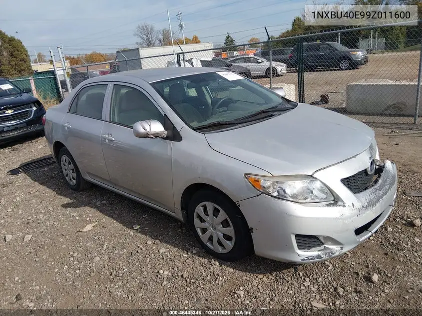 TOYOTA COROLLA 2009, VIN 1NXBU40E99Z011600