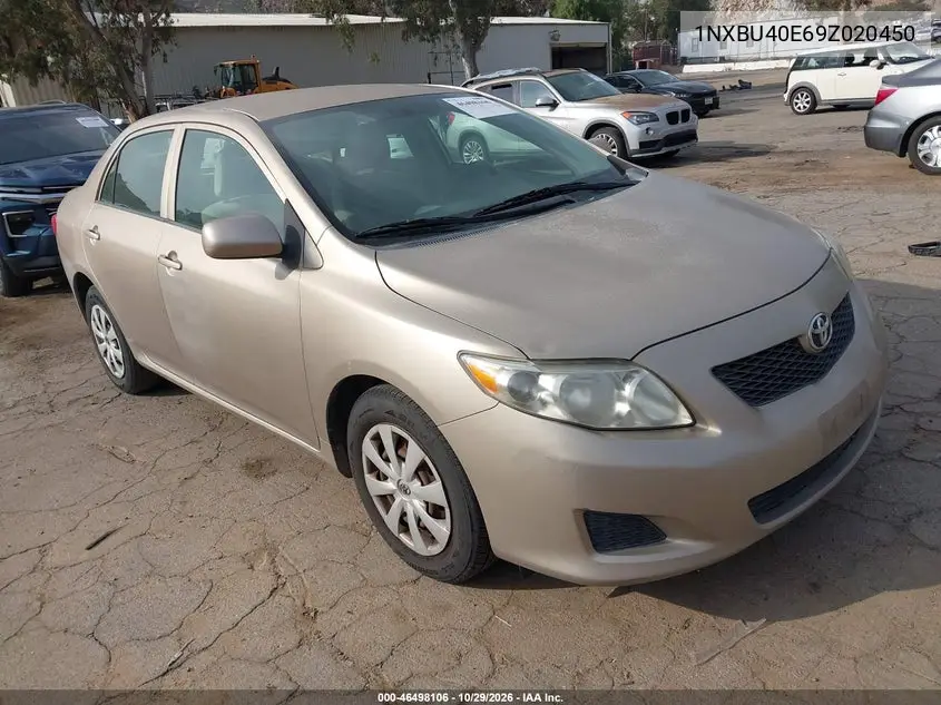 TOYOTA COROLLA 2009, VIN 1NXBU40E69Z020450