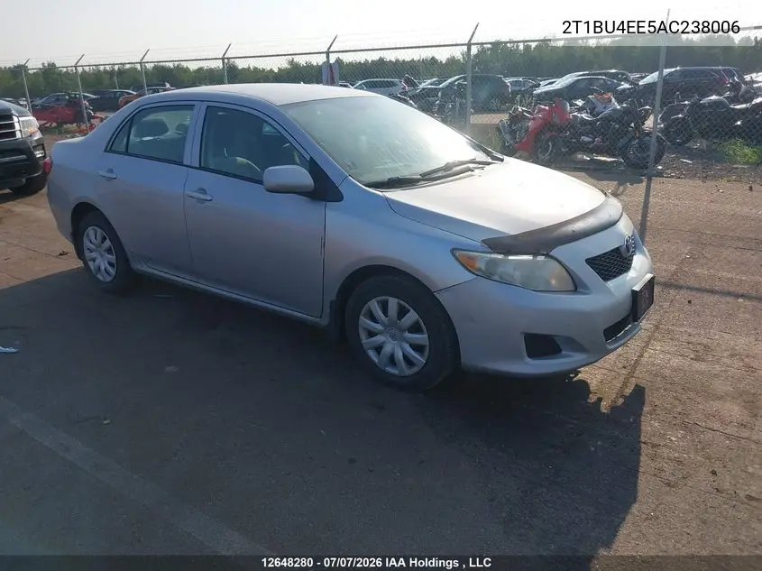 TOYOTA COROLLA 2010, VIN 2T1BU4EE5AC238006