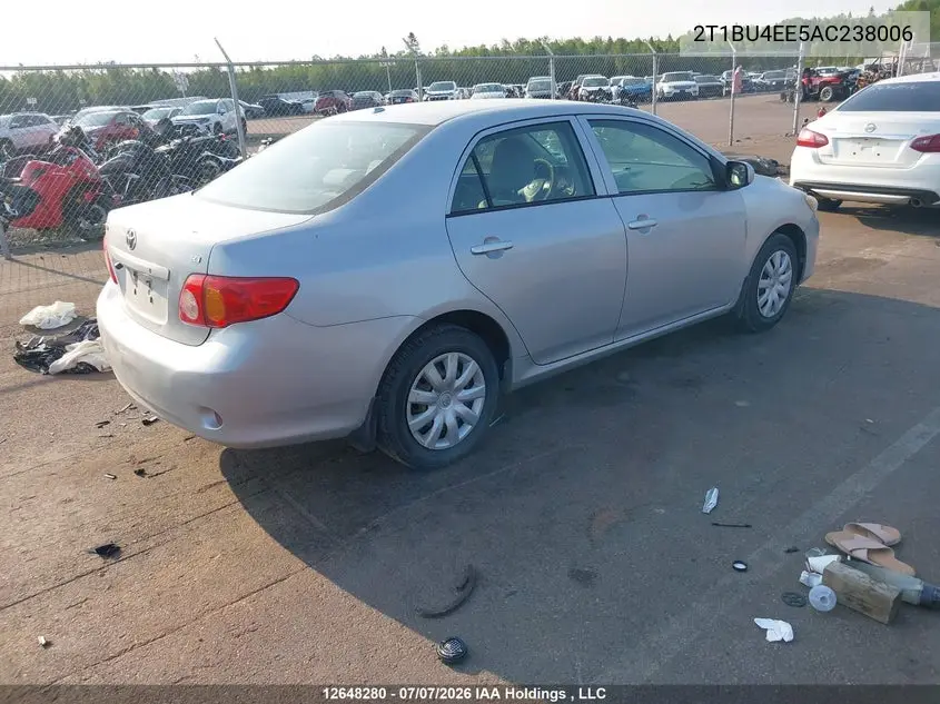 2010 TOYOTA COROLLA VIN 2T1BU4EE5AC238006 — фото 4