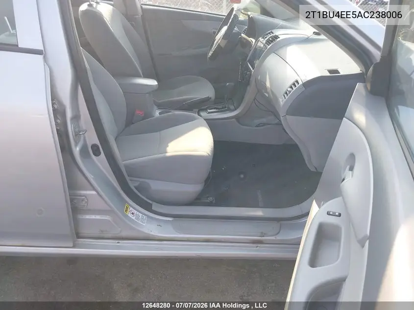2010 TOYOTA COROLLA VIN 2T1BU4EE5AC238006 — фото 5