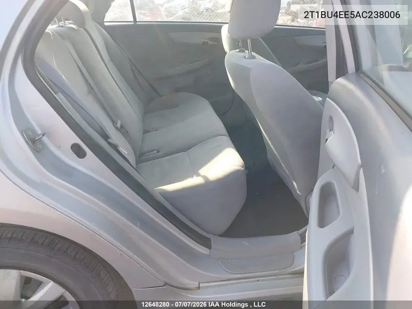 2010 TOYOTA COROLLA VIN 2T1BU4EE5AC238006 — фото 8
