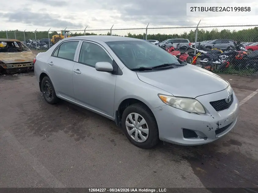 TOYOTA COROLLA 2010, VIN 2T1BU4EE2AC199858
