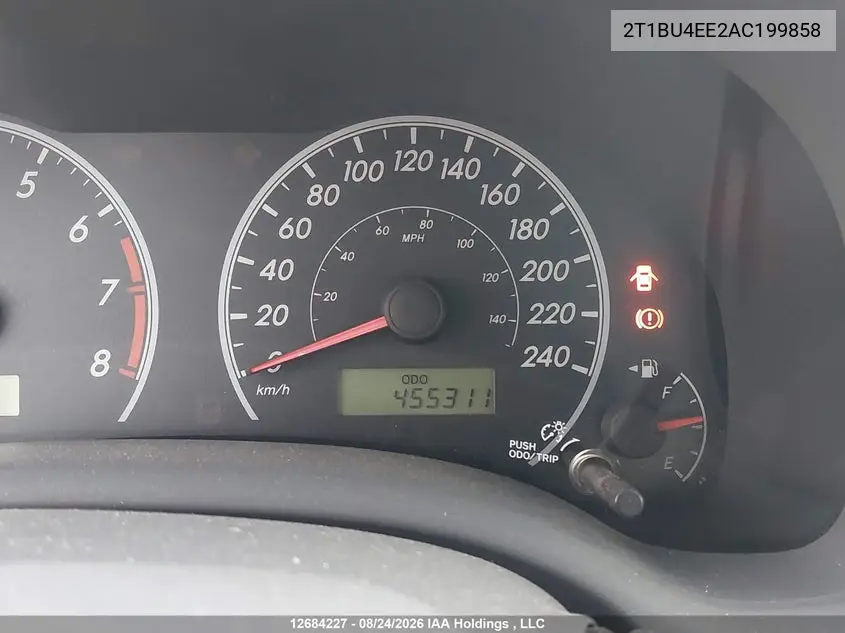 2010 TOYOTA COROLLA VIN 2T1BU4EE2AC199858 — фото 14
