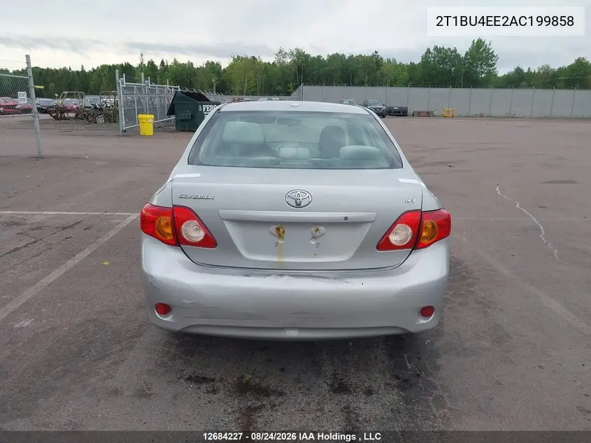 2010 TOYOTA COROLLA VIN 2T1BU4EE2AC199858 — фото 6