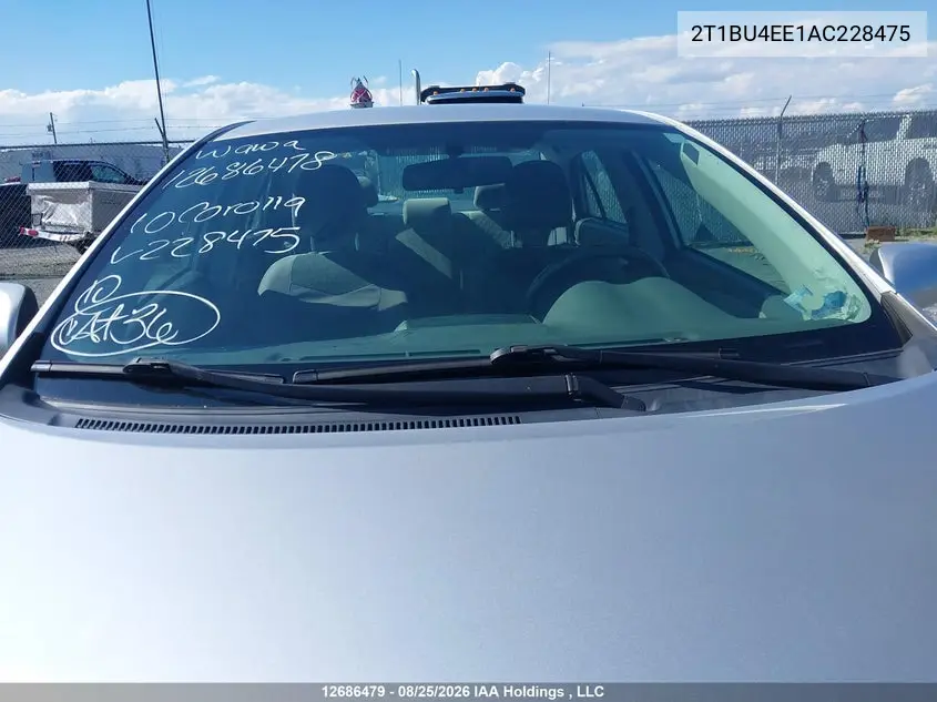 2010 TOYOTA COROLLA VIN 2T1BU4EE1AC228475 — фото 17
