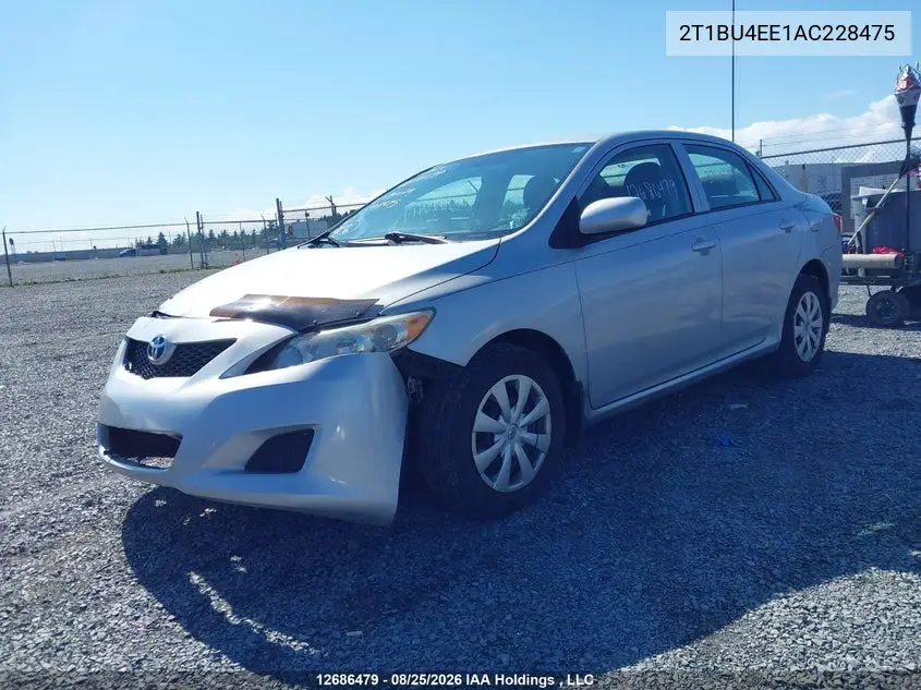 2010 TOYOTA COROLLA VIN 2T1BU4EE1AC228475 — фото 2