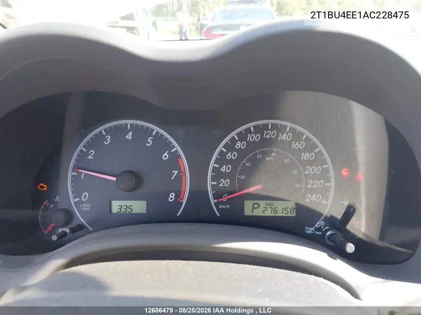 2010 TOYOTA COROLLA VIN 2T1BU4EE1AC228475 — фото 7