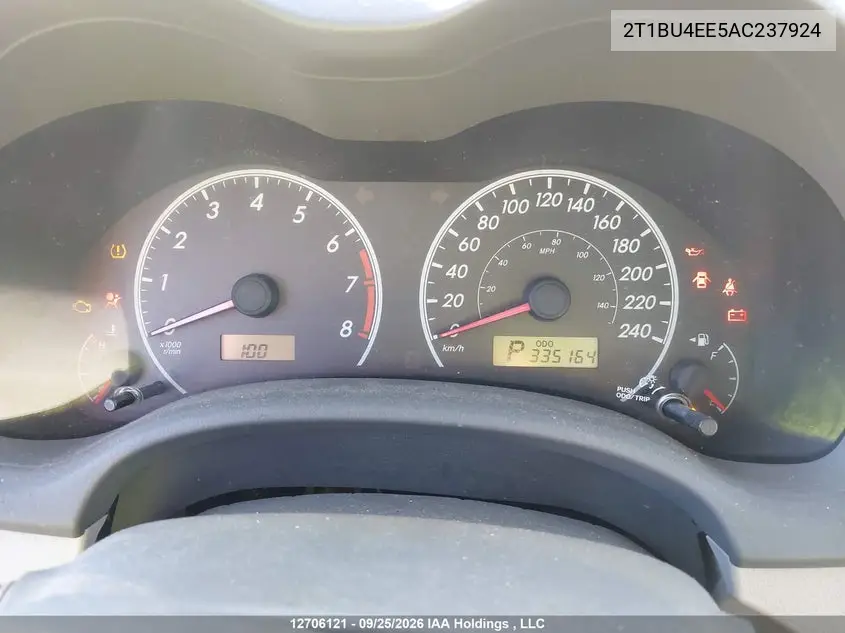 2010 TOYOTA COROLLA VIN 2T1BU4EE5AC237924 — фото 7
