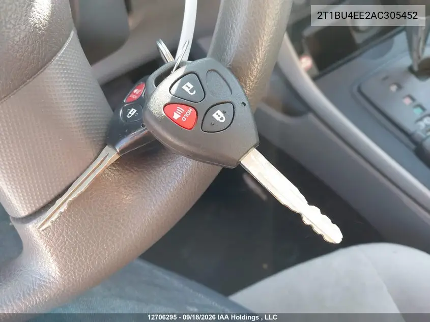 2010 TOYOTA COROLLA VIN 2T1BU4EE2AC305452 — фото 11