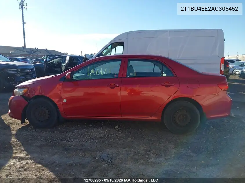 2010 TOYOTA COROLLA VIN 2T1BU4EE2AC305452 — фото 14