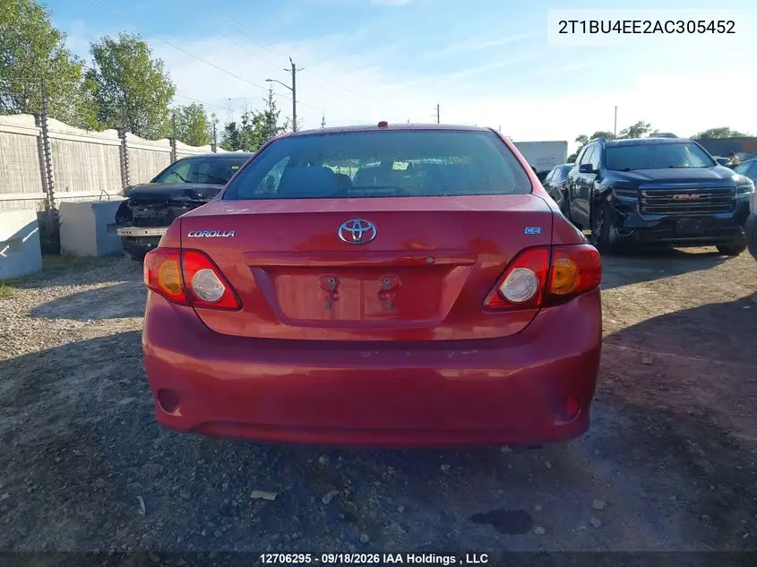 2010 TOYOTA COROLLA VIN 2T1BU4EE2AC305452 — фото 16