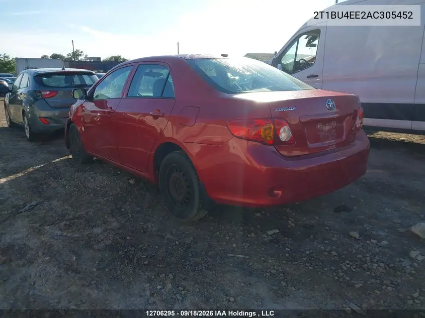 2010 TOYOTA COROLLA VIN 2T1BU4EE2AC305452 — фото 3