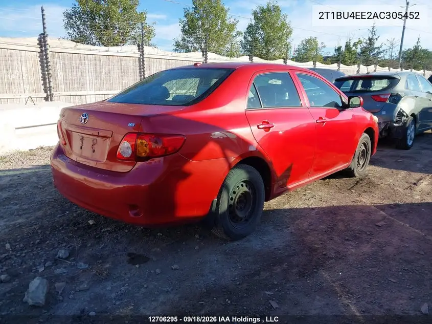 2010 TOYOTA COROLLA VIN 2T1BU4EE2AC305452 — фото 4