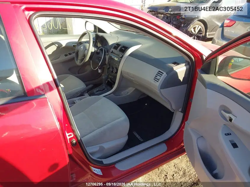 2010 TOYOTA COROLLA VIN 2T1BU4EE2AC305452 — фото 5